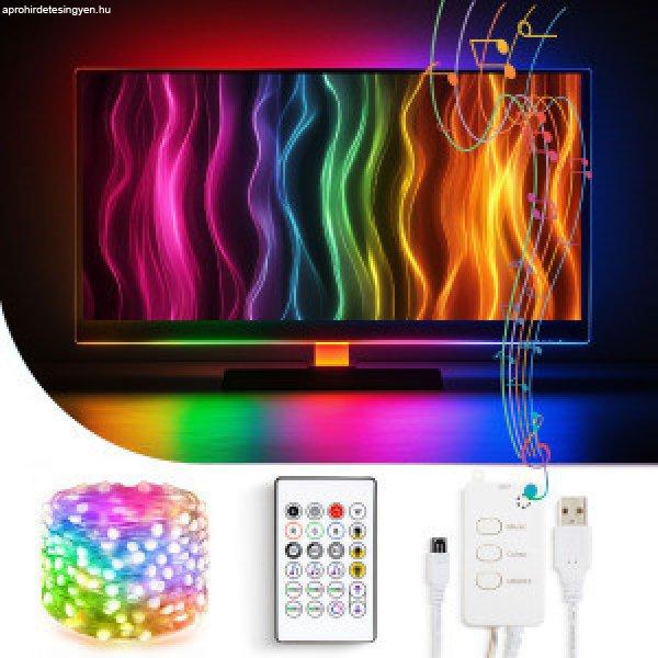 Smart TV fényfüzér - USB - 30 RGB LED - 3 m - Bluetooth