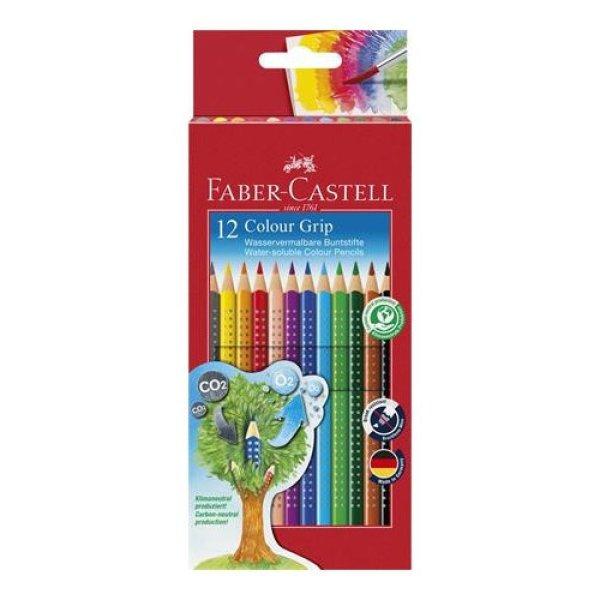 Színes ceruza készlet, háromszögletű, FABER-CASTELL "Grip 2001",
12 különböző szín