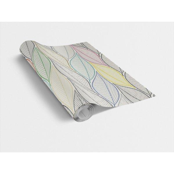 COLORFUL LEAVES 45cm x 15m öntapadós tapéta színes levelek, Vénilia Décor