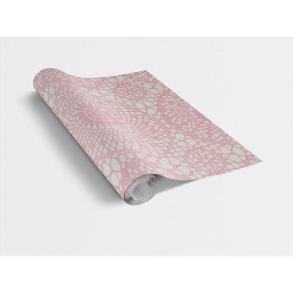 CONTOUR ROSE / rózsaszín csipke 45cm x 15m öntapadós tapéta