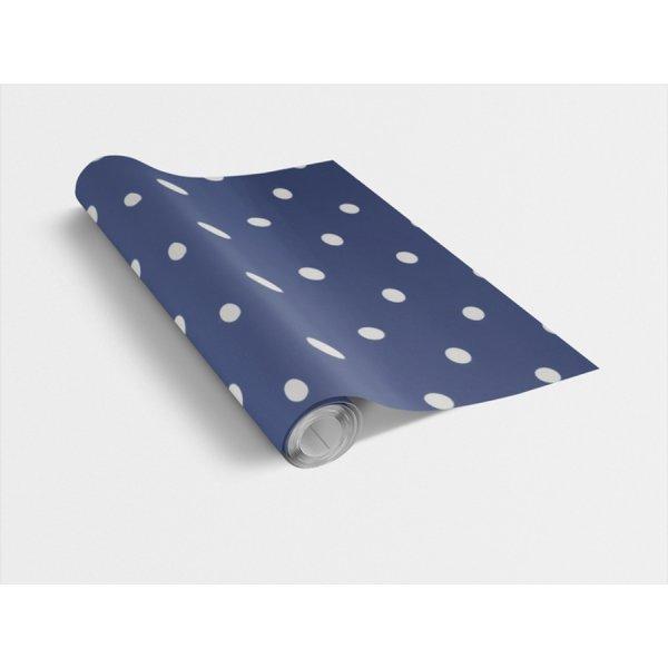DOTS PURPLE BLUE / kék pöttyös 45cm x 15m öntapadós tapéta