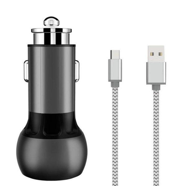 LDNIO C503Q 2USB autós töltő + USB-C kábel