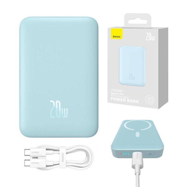 Powerbank Baseus Magnetic Mini 10000mAh 20W (kék).