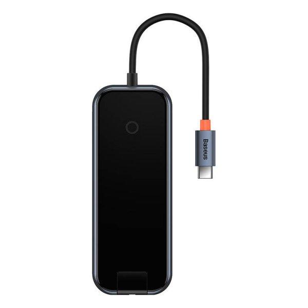 Baseus AcmeJoy 5 az 1-ben Hub, USB-C - 2xUSB 3.0, USB 2.0, USB-C PD, RJ45
(sötétszürke)