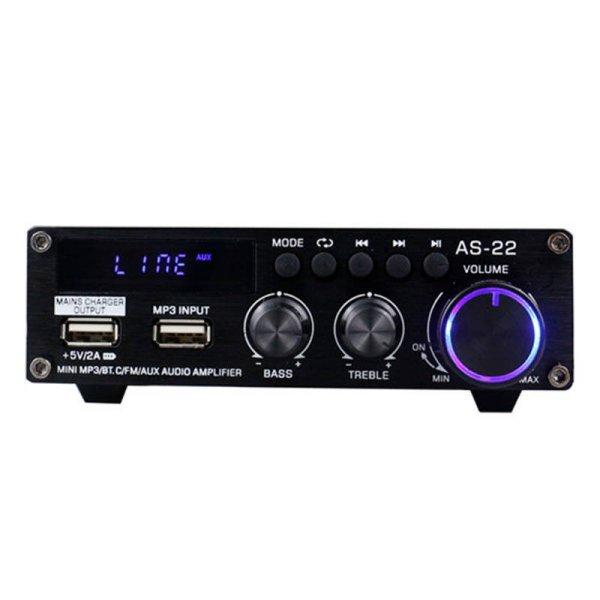 Blitzwolf AS-22 audio amplifier, 45W, Bluetooth 5.0, USB + remote control
(black)