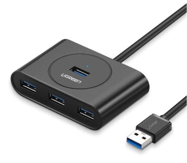 UGREEN USB 4 az 1-ben USB 3.0 hub 0,5 m (fekete)