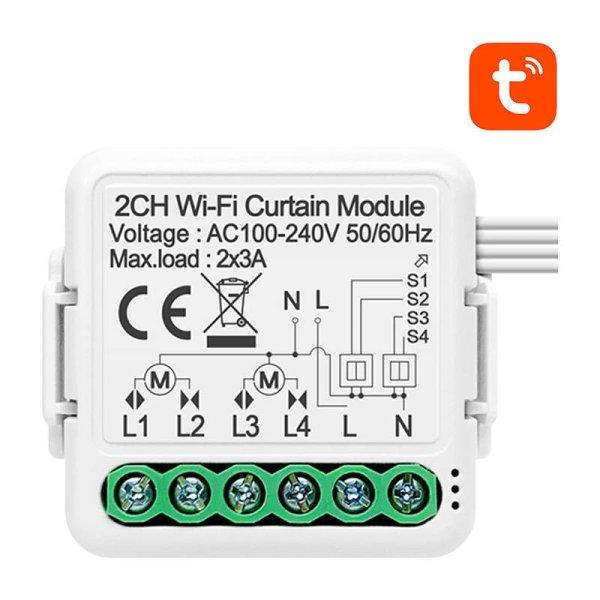 Okos Curtain kapcsoló Module WiFi Avatto N-CSM01-2 TUYA