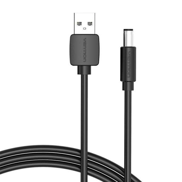 USB-DC 5,5 mm-es 1 m-es tápkábel Szellőző CEYBF fekete