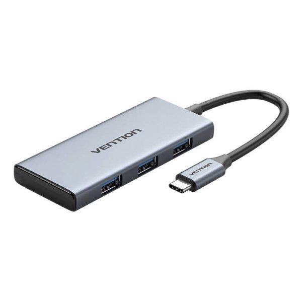 Szellőztetés TOOHB USB-C-vel HDMI-hez, 3x USB 3.0, SD, TF hub 0,15 m (szürke)