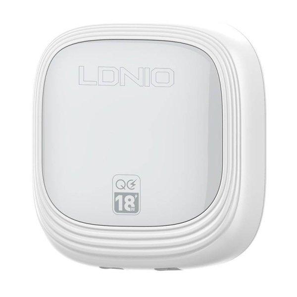 LDNIO A2512Q 2USB 18W hálózati töltő + Lightning kábel