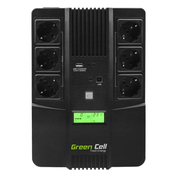 Zöld Cell AiO UPS 800VA 480W szünetmentes tápegység.