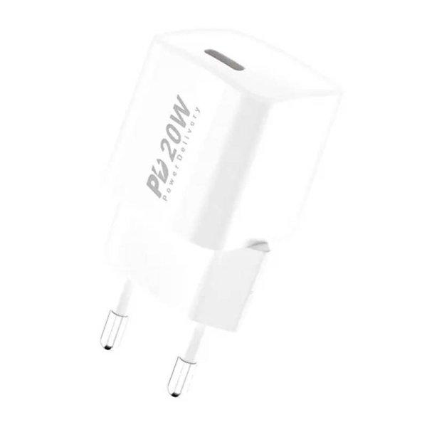 Fali töltő Foneng EU38, USB-C, 20W (fehér)