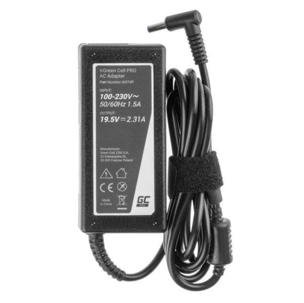 Tápegység Zöld Cell AD74P PRO 19.5V 2.31A 45W do HP 250 G2 G3 G4 G5 255 G2 G3
G4 G5, HP ProBook 450 G3 G4 650 G2 G3