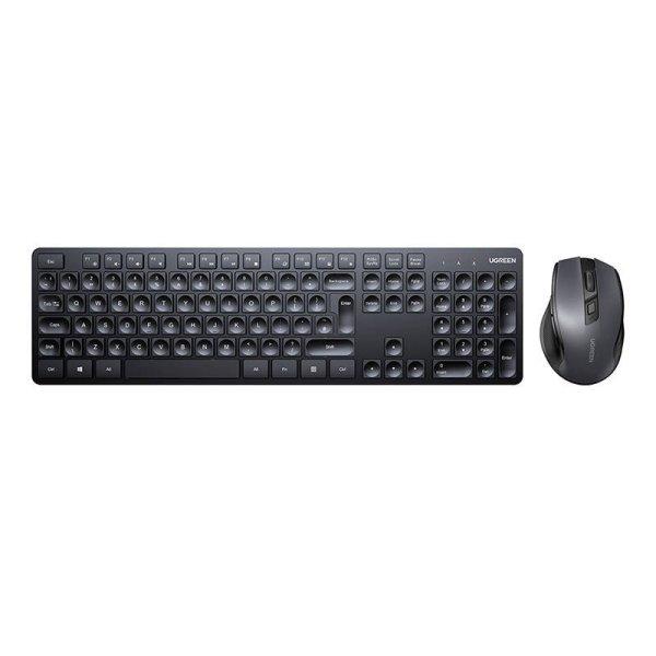 Ergonomic Mouse and Wireless Keyboard Combo UGREEN MK006 (Black)