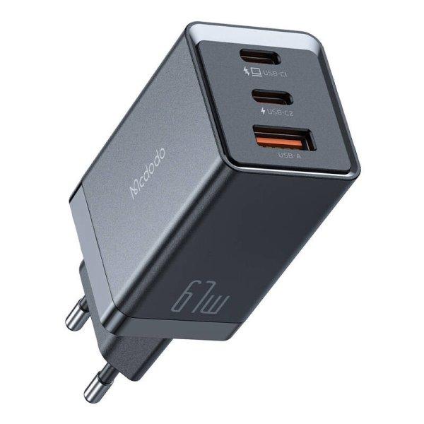 GaN Mcdodo CH-1541 hálózati töltő, 2x USB-C, 1x USB, 67 W (fekete)