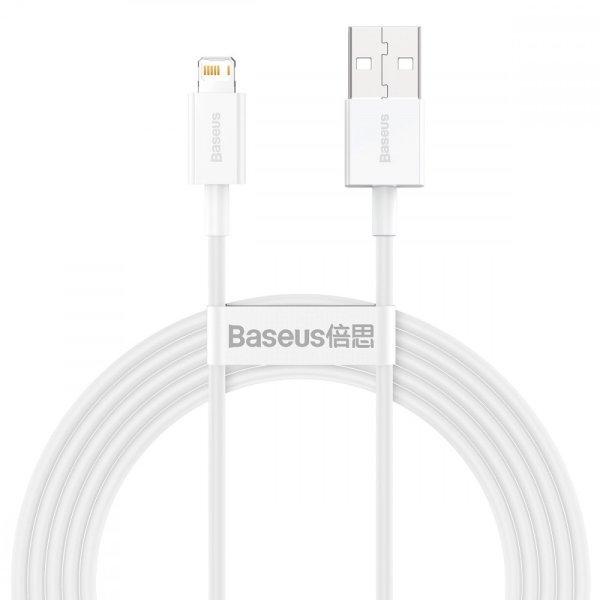 USB-kábel a Lightning Baseus Superior sorozathoz, 2,4A, 2m (fehér)