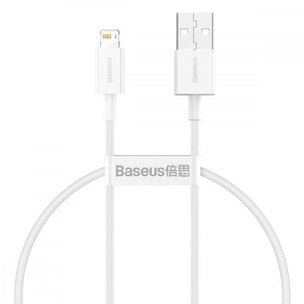 USB-kábel a Lightning Baseus Superior sorozathoz, 2,4A, 0,25 m (fehér)