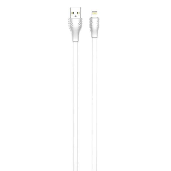 USB-kábel a Lightning LDNIO LS553-hoz, 2.1A, 2m (fehér)