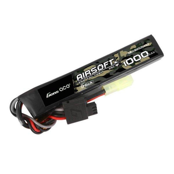 Gens ace G-Tech 25C 1000mAh 2S1P 7.4V Airsoft Gun Lipo Akkumulátor val mini
Tamiya Plug