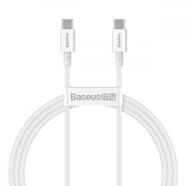 Baseus Superior sorozatú USB-C-USB-C kábel, 100 W, 1 m (fehér)