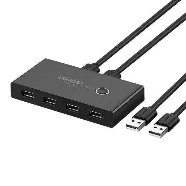 UGREEN 30768B Megosztó kapcsolódoboz, USB 3.0 (fekete)