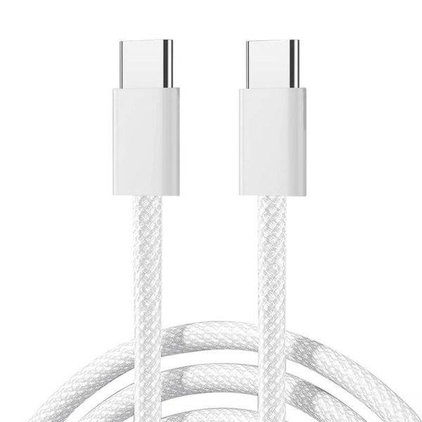 Joyroom S-A45 USB-C-USB-C kábel, 60 W, fonott, 1 m (fehér)