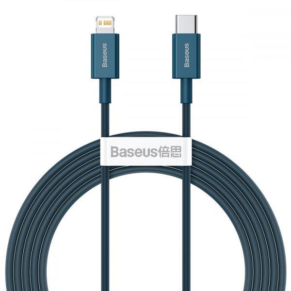 USB-C kábel a Lightning Baseus Superior sorozathoz, 20 W, PD, 2 m (kék)