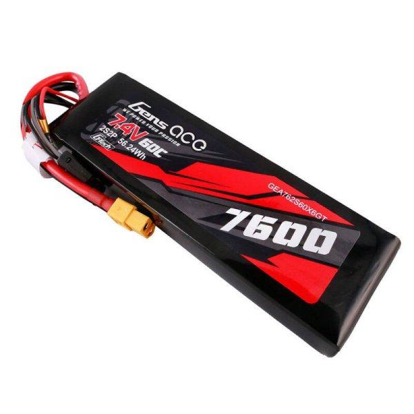 Gens ace G-Tech 7600mAh 7.4V 60C 2S2P Lipo Akkumulátor PC mat Akkumulátor