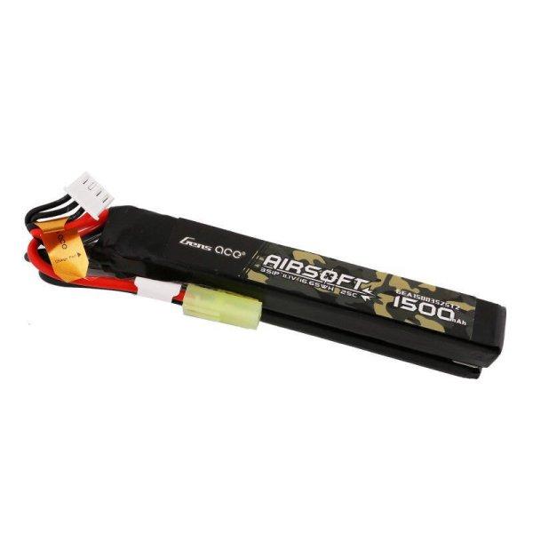 Gens ace 25C 1500mAh 3S1P 11.1V Nunchuck 2X Airsoft Gun Lipo Akkumulátor val
mini Tamiya Plug