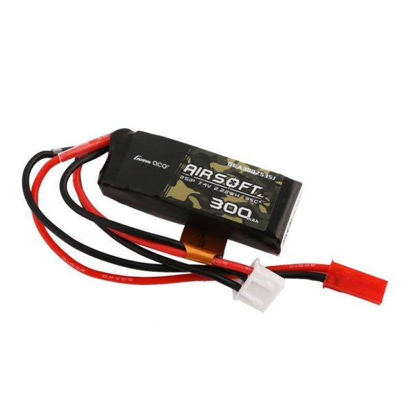 Gens ace 25C 3000mAh 2S2P 7.4V Saddle Airsoft Gun Lipo Akkumulátor val Mini
Deans(T) Plug