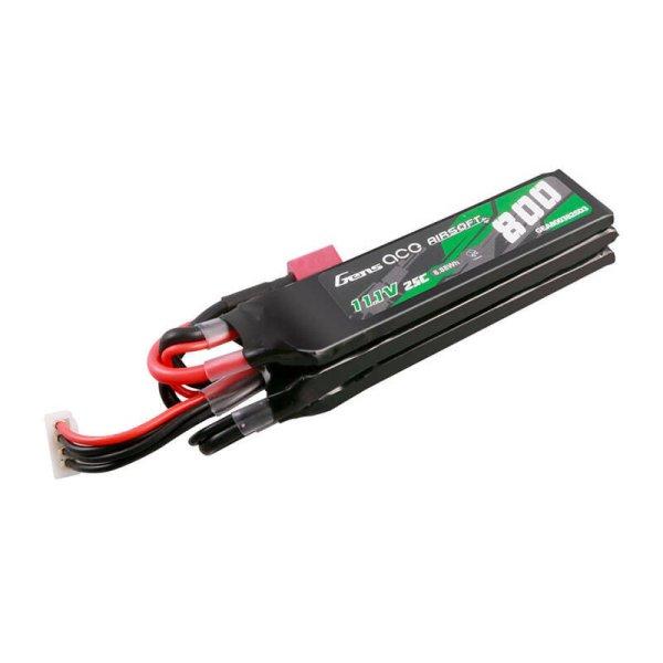 Gens ace 25C 800mAh 3S1P 11.1V NUNCHUCK 3X Airsoft Gun Lipo Akkumulátor val
Deans(T) Plug