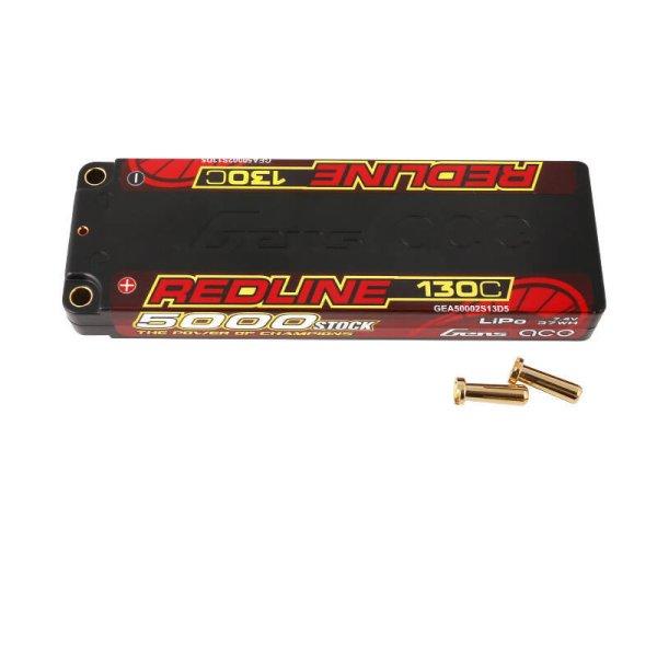 Gens ace Redline Series 5000mAh 7.4V 130C 2S1P HardCase 56# HV Lipo Akkumulátor