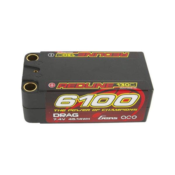 Gens ace Redline Series 6100mAh 7.4V 130C 2S2P HardCase 71# LiPo Akkumulátor