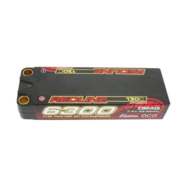 Gens ace Redline Series 6300mAh 7.4V 130C 2S2P HardCase 70# LiPo Akkumulátor