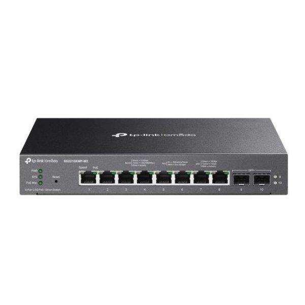 TP-Link SG2210XMP-M2 Omada 8-Port 2.5GBASE-T and 2-Port 10GE SFP+ Smart Switch
with 8-Port PoE+