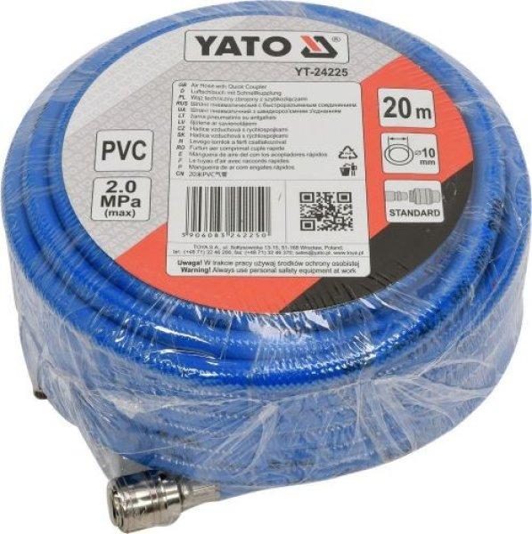 Yato Légtömlő 10Mm X 20M, Pvc, Gyorscsatlakozókkal