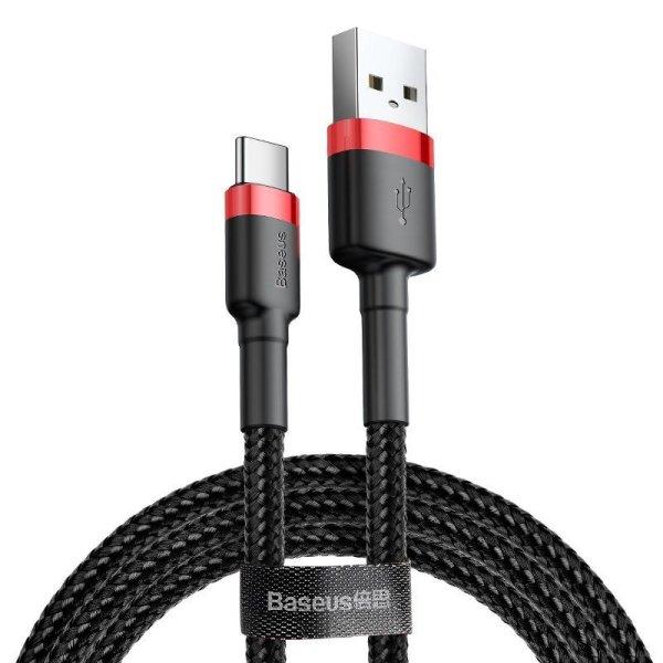 USB-USB-C kábel Baseus Cafule 2A 2m (piros-fekete)