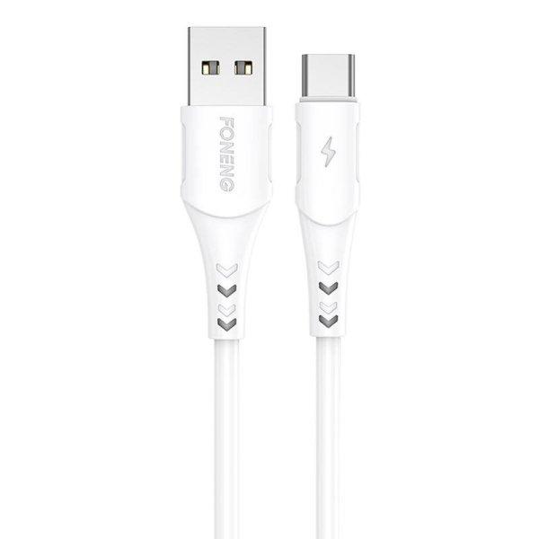 Foneng X81 USB-USB-C kábel 2.1A, 1m (fehér)