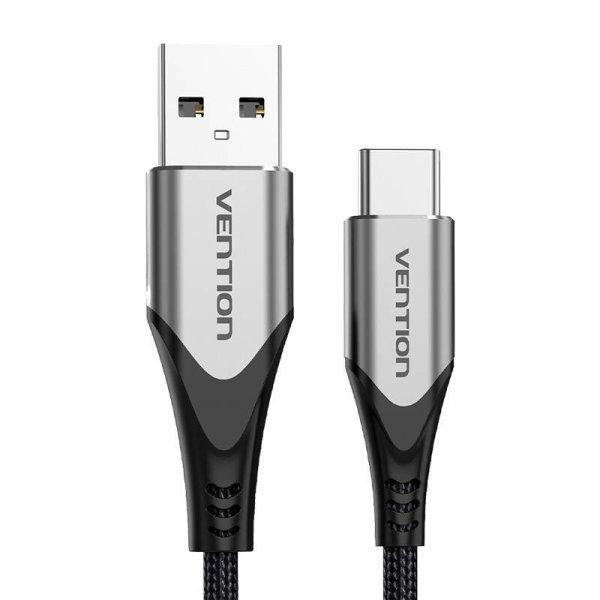 USB 2.0 A–USB-C kábel 3A, 0,5 m-es szellőzésű CODHD szürke