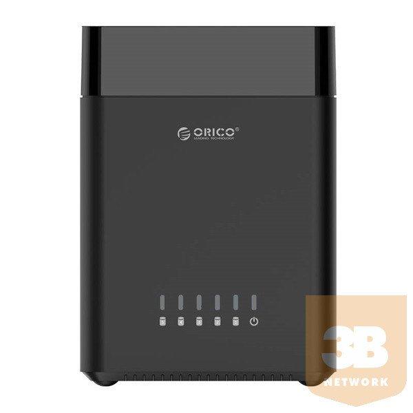 Orico Külső HDD tároló 3.5" - DS500U3-EU-BK (5 fiók, USB-A 3.0, Max.:
5x16TB, fekete)