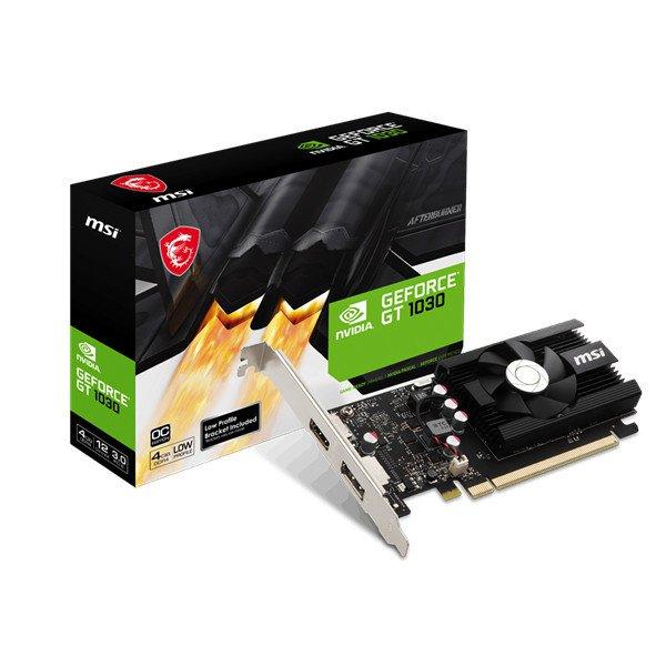 MSI Videokártya PCI-Ex16x nVIDIA GT 1030 2GH LP OC 4GB DDR4