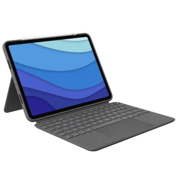 Logitech COMBO TOUCH iPad Pro (1., 2., 3, a 4. gen.), UK, szürke