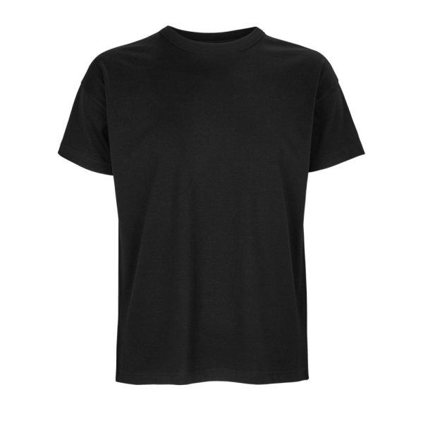 Férfi BOXY széles fazonú organikus rövid ujjú póló, SOL'S SO03806,
Deep Black-2XL