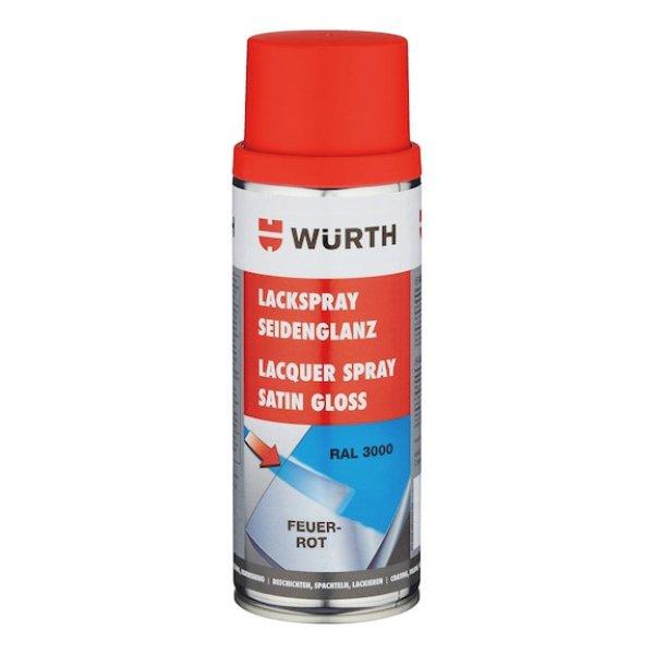 Würth Lakkspray Selyemfényű Tűzpiros Ral 3000 400Ml