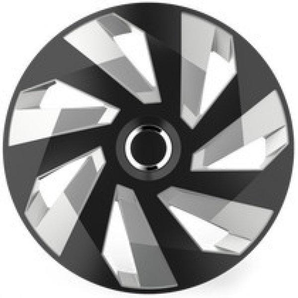 Dísztárcsa 14" Vector Ring Chrome Black & Silver (4 Darabos Garnitúra)