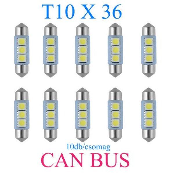 10Db/Csomag Canbus 3Smd Led Smd-Cd36Mm-3Smd Szofita