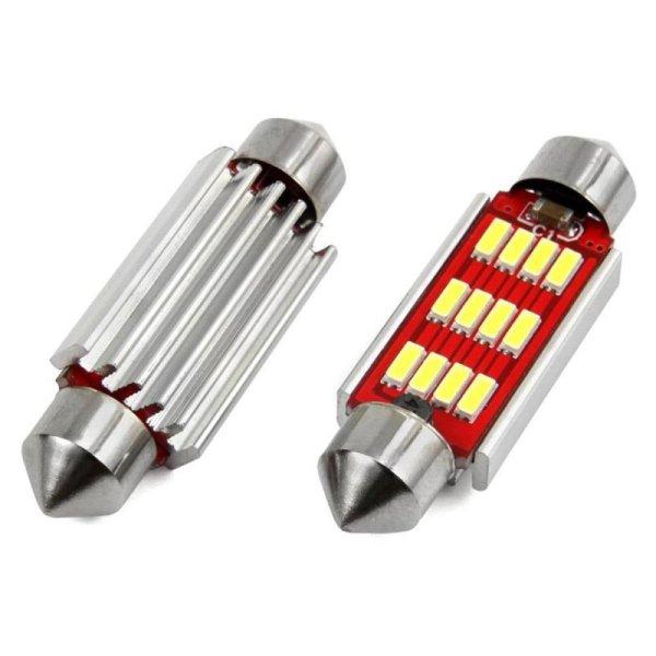 SMD-ROOF-10SMD-36 -2 2db-os 36MM Szofita Led 12V hűtőbordás CANBUS