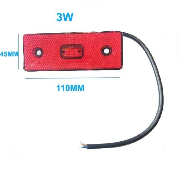 La-607R 12-36V Szélességjelző/Helyzetjelző Piros