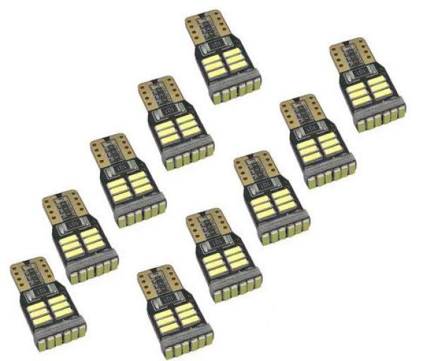 SMD-T10-18SMD 10db-os helyzetjelző - fehér - 12V CANBUS