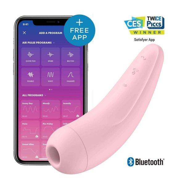 Satisfyer Curvy 2+ - okos léghullámos csiklóizgató vibrátor (pink)